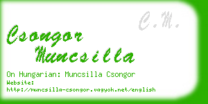 csongor muncsilla business card